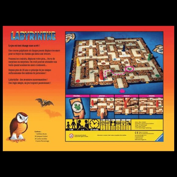 New Sealed Ravensburger Game Labyrinth Family Board Game - French Version - Picture 6 of 10